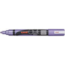 Uni Chalk Marker 1.8-2.5mm Bullet Tip Metallic Violet PWE-5M