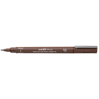 Uni Pin Fineline Permanent Brush Tip Sepia