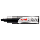 Uni Chalk Marker 8.0mm Chisel Tip Black PWE-8K