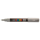 Uni Posca Marker 0.7mm Ultra-Fine Round Tip Silver PC-1M