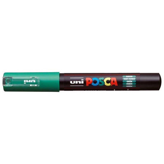 Uni Posca Marker 0.7mm Ultra-Fine Round Tip Green PC-1M