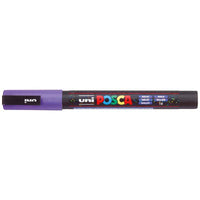 Uni Posca Marker 0.9-1.3mm Fine Glitter Violet PC-3M