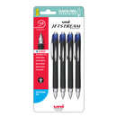 Uni Jetstream 1.0mm Medium Retractable Blue Hangsell Pk4