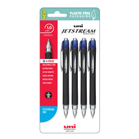 Uni Jetstream 1.0mm Medium Retractable Blue Hangsell Pk4