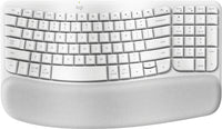 Logitech Wave Keys Wireless Ergo Keyboard - White