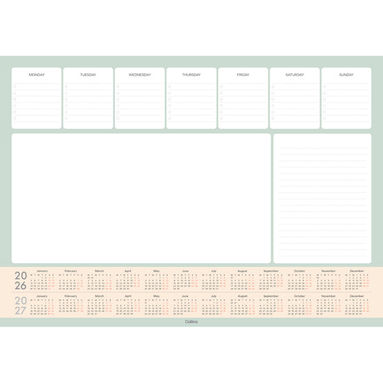 Collins A3 Desk Pad 50 Sheet Even Year