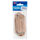 Avery Kraft Brown Scallop Tags  85x45mm 25 pack