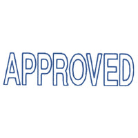 Dixon Stamp 015 Approved Blue Pre Inked