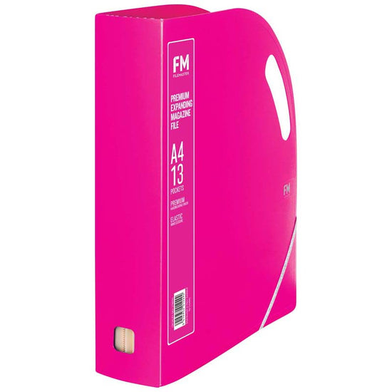 FM Prem Expanding Magazine File Shocking Pink