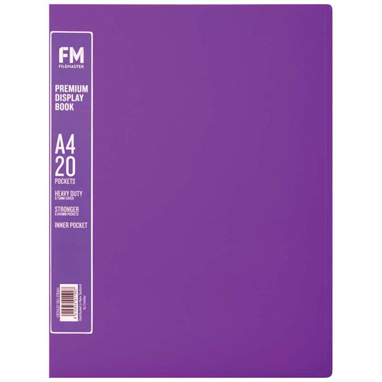 FM A4 Premium Display Book 20 Pocket Passion Purple