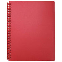 FM Display Book A4 Red Refillable 20 Pocket