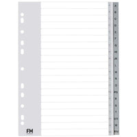 FM Indices A-Z A4 Grey Polyprop