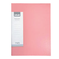 Ledah Pastels Display Book A4 Pink 20 Pocket