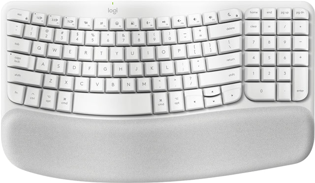 Logitech Wave Keys Wireless Ergonomic Keyboard for Mac - Off White