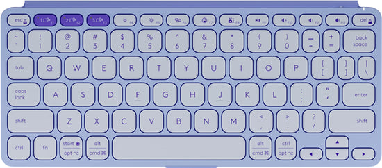 Logitech Keys-To-Go 2 Portable Wireless Keyboard Universal - LILAC