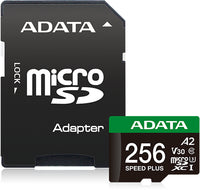 ADATA Speed Plus microSDXC UHS-I U3 A2 V30 Card with Adapter 256GB