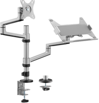 Brateck 17"-32" Dual Arm Premium Articulating Monitor Arm & PC Tray
