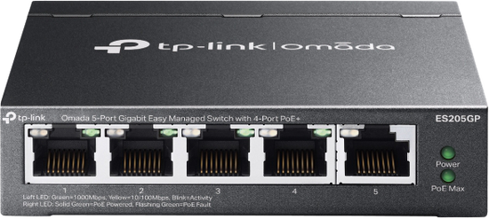 TP-Link ES205GP 5 Port Gigabit Omada SDN PoE Switch