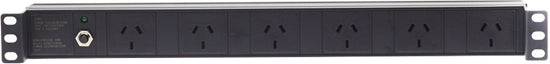 4Cabling 1RU 6 Way GPO Recessed Rack Mount PDU Power Rail (Drop Ship)