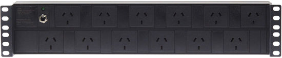 4Cabling 2RU 12 Way GPO Horizontal PDU Recessed Rack Mount (Drop Ship)