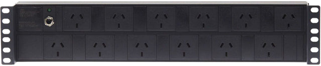 4Cabling 2RU 12 Way GPO Horizontal PDU Recessed Rack Mount (Drop Ship)