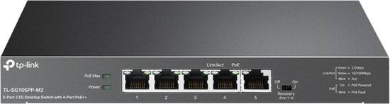 TP-Link SG105PP-M2 5 Port 2.5 Gigabit Switch Steel Case PoE