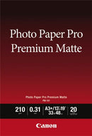 Canon PM-101 A3+ Matte 210gsm Photo Paper Pro Premium - 20 Sheets