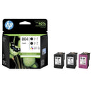 HP 804 Clr/Black Ink Cartridge Combo 3-Pack