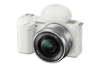Sony Alpha ZVE10 24.2MP APS-C M/less Cam E Mount w/16-50 II white