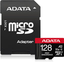 ADATA High Endurance microSDXC UHS-I U3 A2 V30 Card with Adapter 128GB