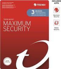 Trend Micro Maximum Security Plus for PC, Mac & Mobile (3 Device) 1yr