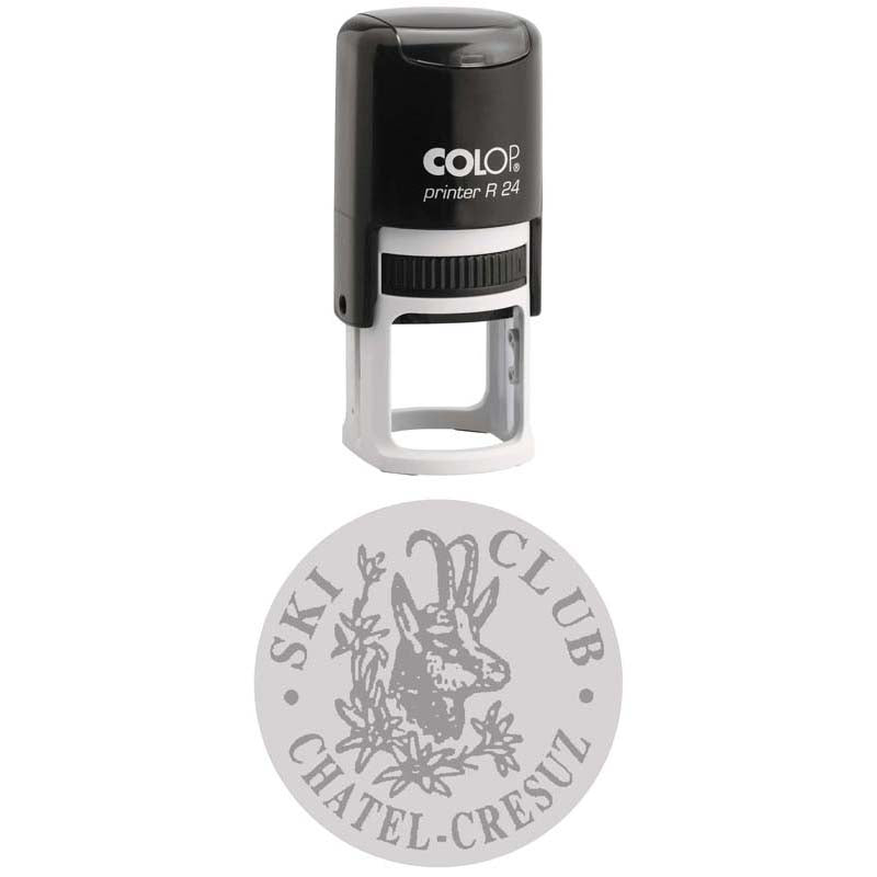 Colop Stamp Printer R24 Round Black 24mm Dia (166354)