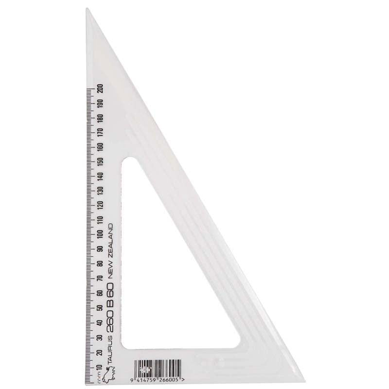 Taurus Set Square 26cm 60 Degree Bevelled Edge