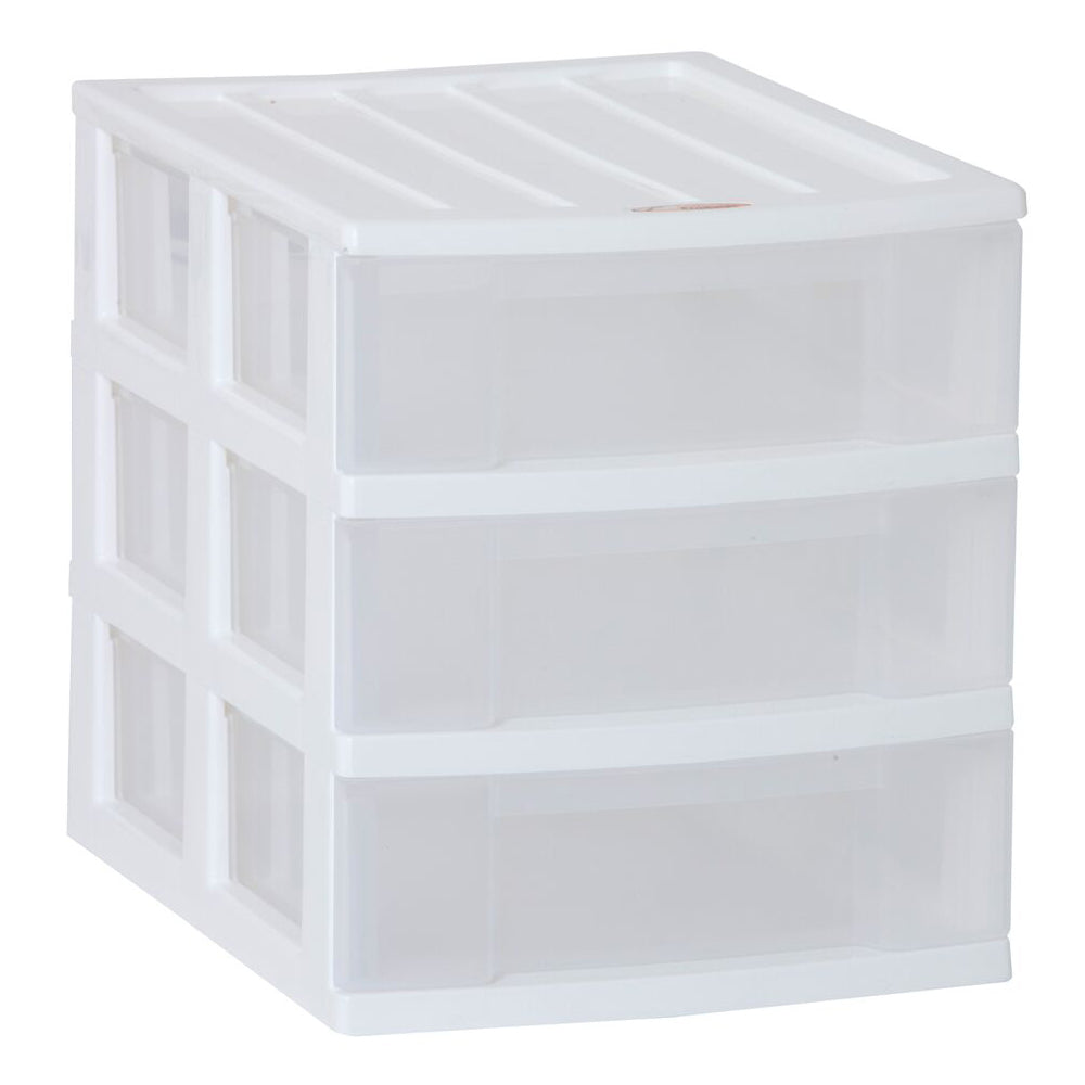 Taurus Desk Organiser 3 Drawer A4 White