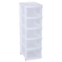 Taurus Storage Organiser 5 Drawer White