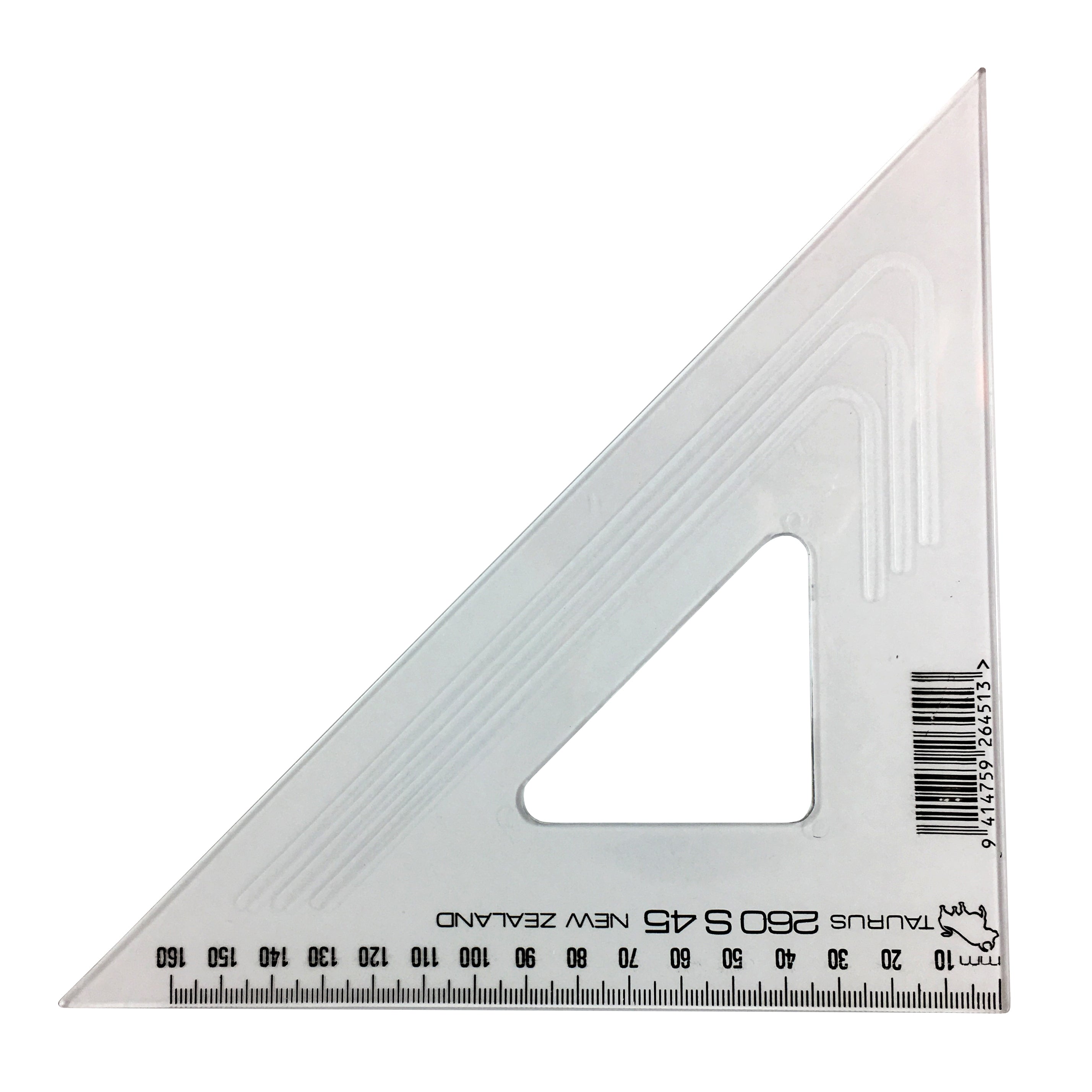 Taurus Set Square 26cm 45 Degree Straight Edge