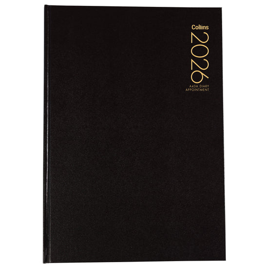 Collins Diary A43A Black Appointment Even Year