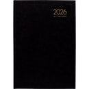 Windsor A42 2 Day To Page Diary Black Even Year