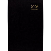 Windsor A42 2 Day To Page Diary Black Even Year