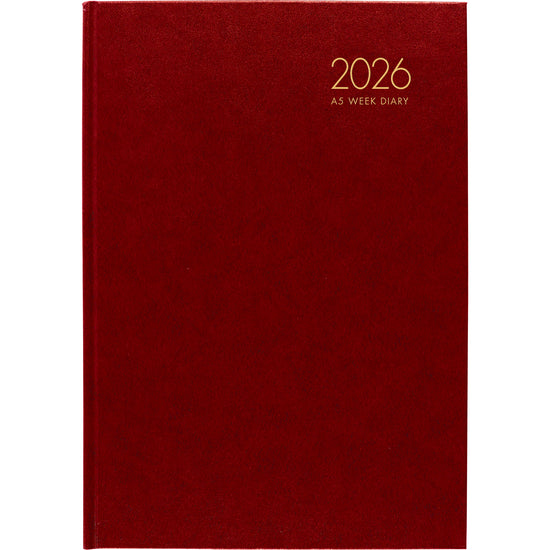 Windsor A53 Week To View Diary Red Even Year