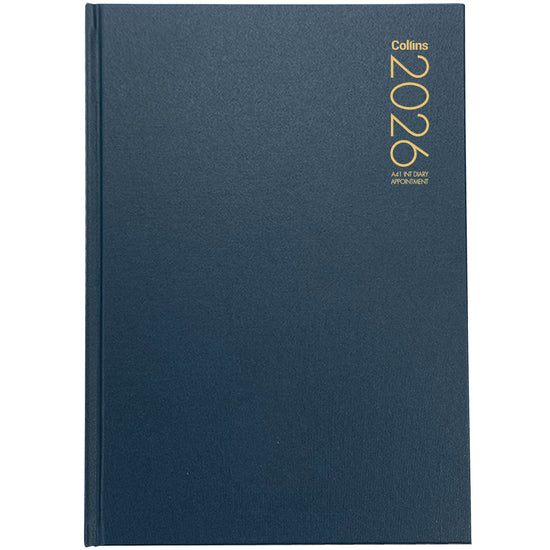 Collins A4 Interleaved Appointment Diary Even Year Navy