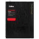 Collins Platinum A51 Day To Page Diary Black Wiro Even Year