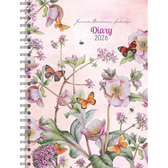 Collins J. Brinkman Flower Series 230x167MM Week To View Wiro Diary Even Year. Sold per 4s