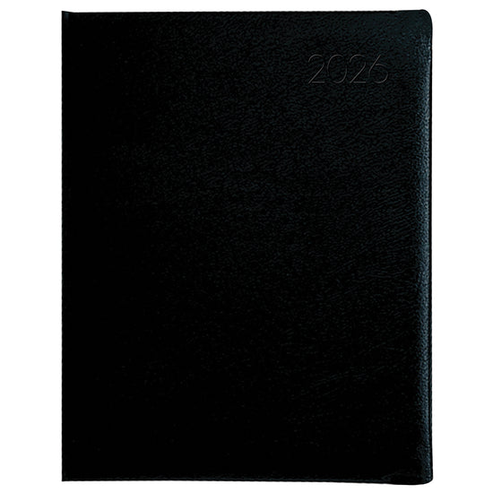 Collins Portfolio Day To Page Diary Wiro Tabbed Black Even Year