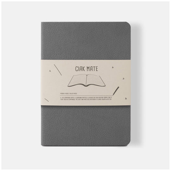 Ciak Mate 12 x 17 cm Lined Notebook Grey