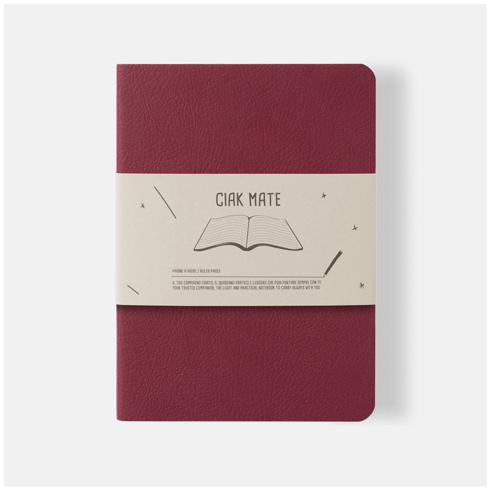 Ciak Mate 12 x 17 cm Lined Notebook Red