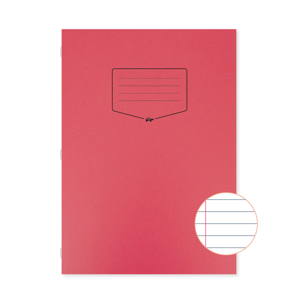Silvine Tough Shell Exercise Book A4 8mm Ruled with Margin
