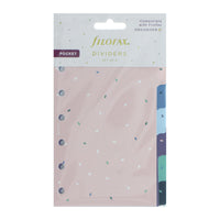Filofax Accessory Dividers Plastic Pocket Set 6 Garden