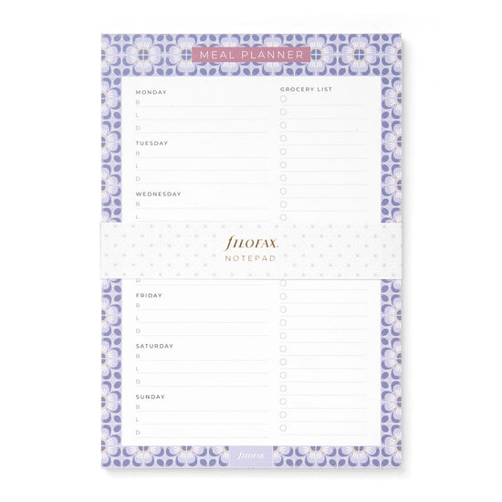 Filofax Notepad Meal Planner (with magnet) Mediterranean