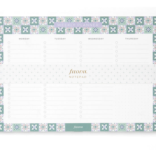 Filofax Notepad Weekly Planner (with magnet) Mediterranean